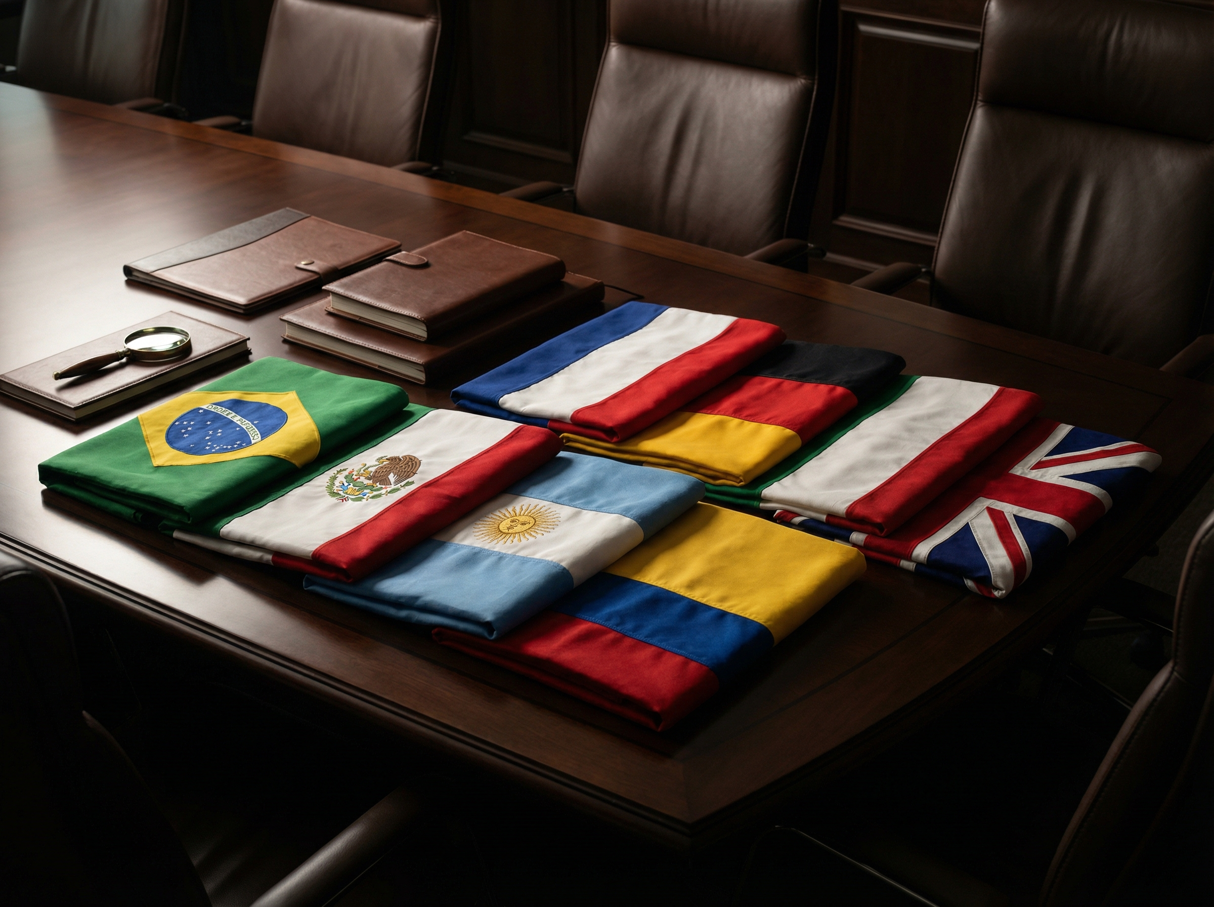International flags representing global document acceptance